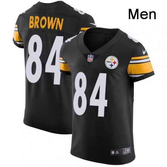 Mens Nike Pittsburgh Steelers 84 Antonio Brown Black Team Color Vapor Untouchable Elite Player NFL Jersey